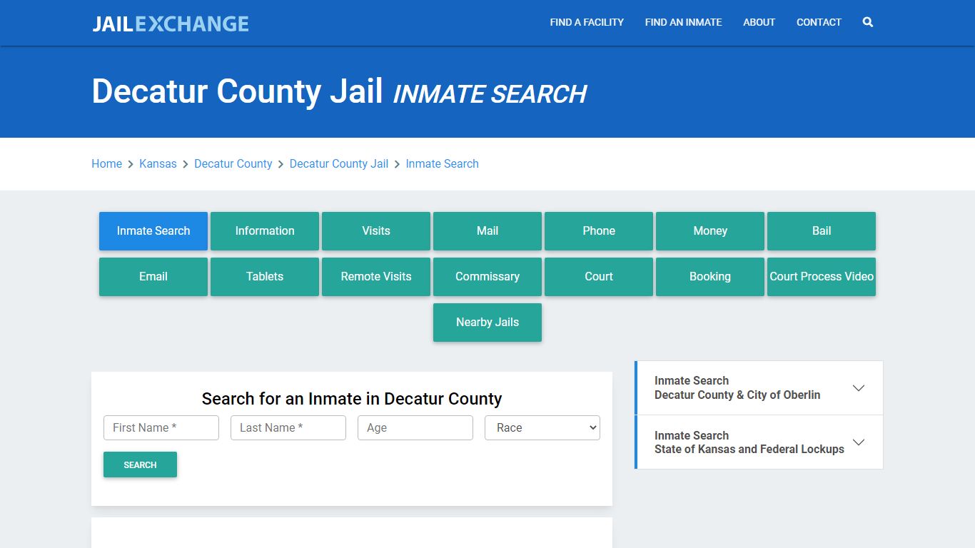 Decatur County Jail, KS Inmate Search: Roster & Mugshots