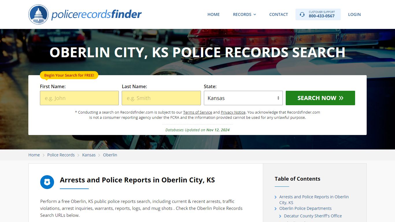 Oberlin, Decatur County, KS Police Reports & Police Department Records