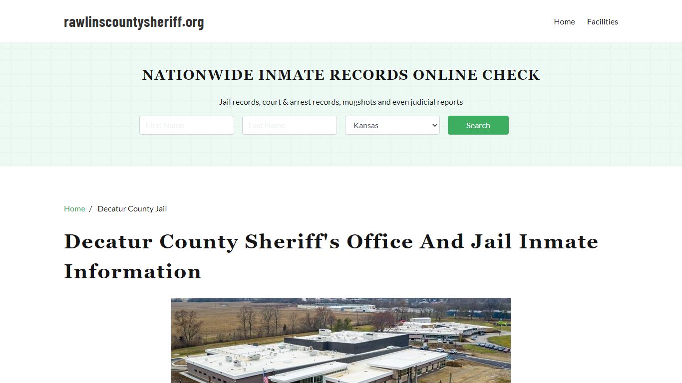 Decatur County Sheriff, Kansas, Jail Inmate Search